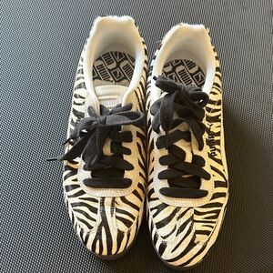 Puma Black and White Animal Print Sneakers